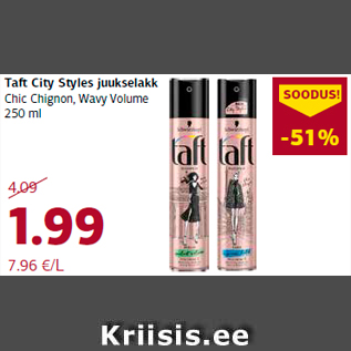 Allahindlus - Taft City Styles juukselakk