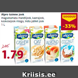 Allahindlus - Alpro taimne jook