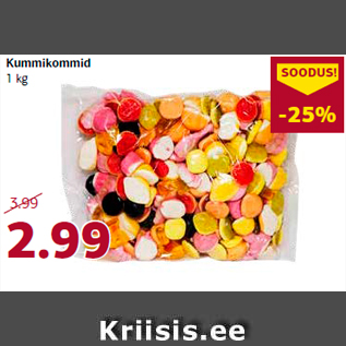 Allahindlus - Kummikommid 1 kg