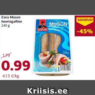 Allahindlus - Esva Muson heeringafilee 240 g