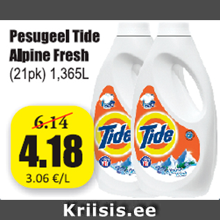 Allahindlus - Pesugeel Tide Alpine Fresh