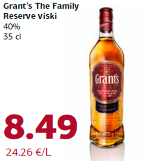 Allahindlus - Grant’s The Family Reserve viski