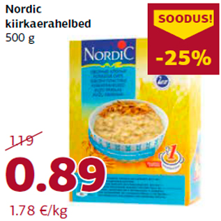 Allahindlus - Nordic kiirkaerahelbed 500 g