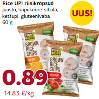 Allahindlus - Rice UP! riisikrõpsud