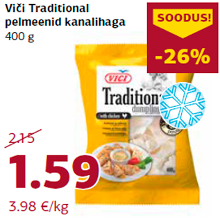 Allahindlus - Viči Traditional pelmeenid kanalihaga 400 g