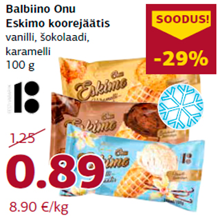 Allahindlus - Balbiino Onu Eskimo koorejäätis