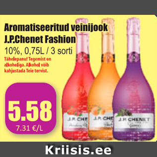 Allahindlus - Aromatiseeritud veinijook J.P.Chenet Fashion