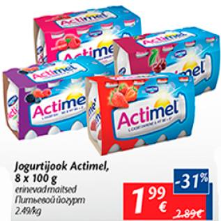 Allahindlus - Jogurtijook Actimel, 8 x 100 g