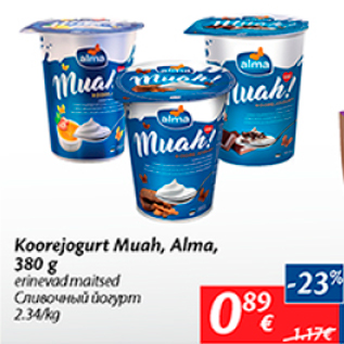 Allahindlus - Koorejogurt Muah, Alma, 380 g