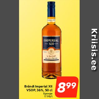 Allahindlus - Brändi Imperial XII VSOP, 36%, 50 cl