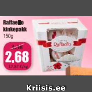 Allahindlus - Raffaello kinkepakk 150 g