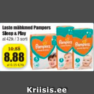 Allahindlus - Laste mähkmed Pampers Sleep & Play