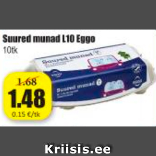 Allahindlus - Suured munad L10 Eggo 10 tk