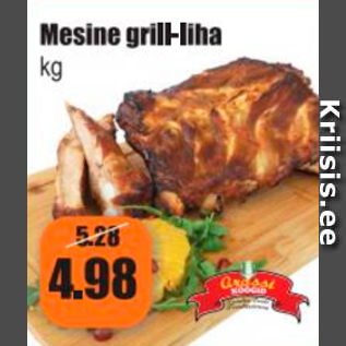 Allahindlus - Mesine grill-liha kg