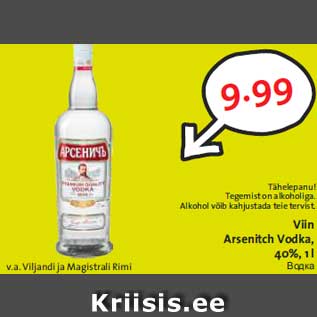 Allahindlus - Viin Arsenitch Vodka