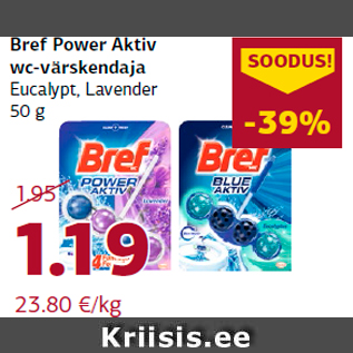 Allahindlus - Bref Power Aktiv wc-värskendaja