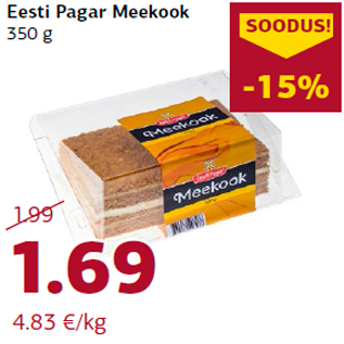 Allahindlus - Eesti Pagar Meekook 350 g