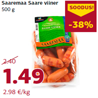 Allahindlus - Saaremaa Saare viiner 500 g