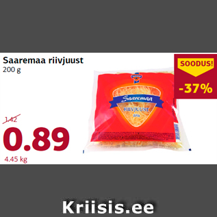 Allahindlus - Saaremaa riivjuust 200 g