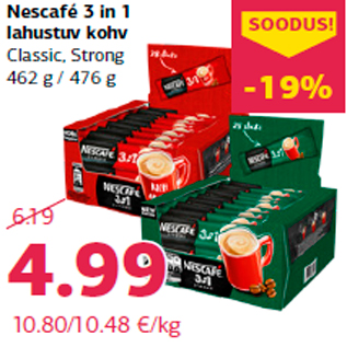 Allahindlus - Nescafé 3 in 1 lahustuv kohv