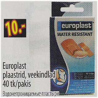 Allahindlus - Europlast plaastrid, veekindlad