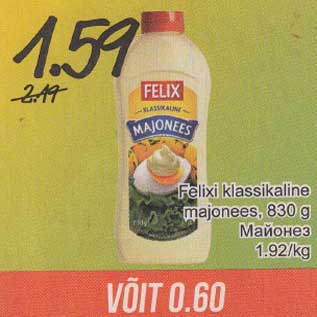 Allahindlus - Felix klassikaline majonees,