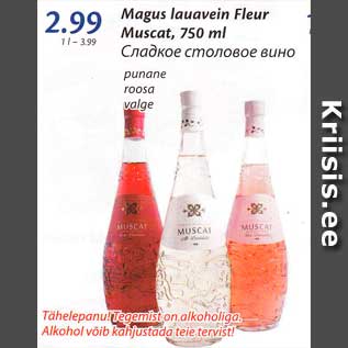 Allahindlus - Magus lauavein Fleur Muscat,750 ml