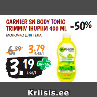 Allahindlus - GARNIER SN BODY TONIC TRIMMIV IHUPIIM 400 ML