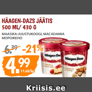 Allahindlus - HÄAGEN-DAZS JÄÄTIS