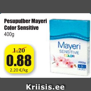 Allahindlus - Pesupulber Mayeri Color Sensitive 400 g