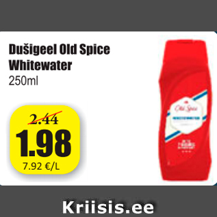 Allahindlus - Dušigeel Old Spice Whitewater 250 ml