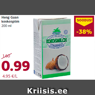 Allahindlus - Heng Guan kookospiim 200 ml