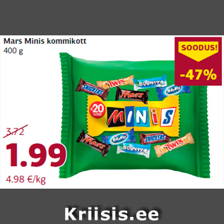 Allahindlus - Mars Minis kommikott 400 g