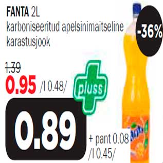 Allahindlus - Fanta karboniseeritud apelsinimaitseline karastusjook