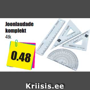 Allahindlus - Joonlaudade komplekt 4tk