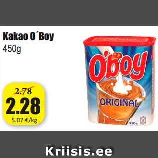 Allahindlus - Kakao O´Boy 450g