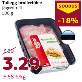 Allahindlus - Tallegg broilerifilee jogurti-tilli 500 g