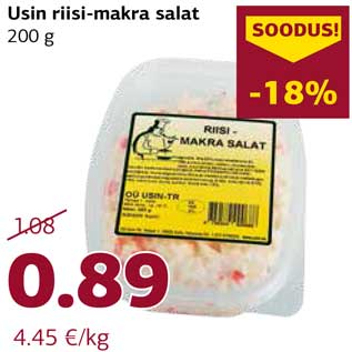 Allahindlus - Usin riisi-makra salat 200 g