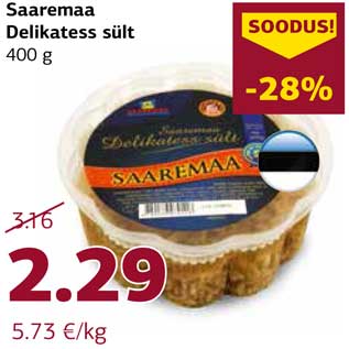 Allahindlus - Saaremaa Delikatess sült 400 g