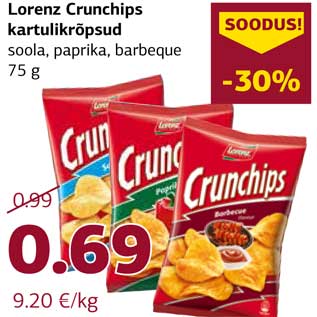 Allahindlus - Lorenz Crunchips kartulikrõpsud