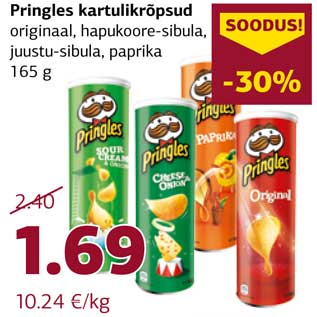 Allahindlus - Pringles kartulikrõpsud