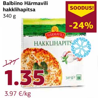 Allahindlus - Balbiino Härmavili hakklihapitsa 340 g