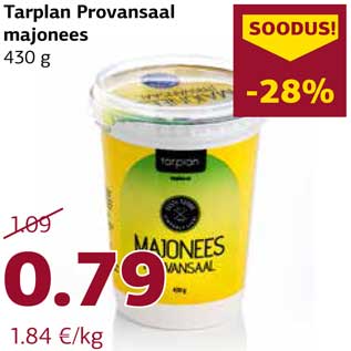 Allahindlus - Tarplan Provansaal majonees 430 g