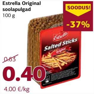 Allahindlus - Estrella Original soolapulgad 100 g