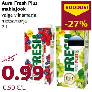 Allahindlus - Aura Fresh Plus mahlajook