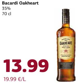 Allahindlus - Bacardi Oakheart 35% 70 cl