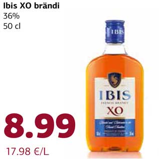 Allahindlus - Ibis XO brändi 36% 50 cl