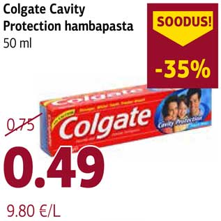 Allahindlus - Colgate Cavity Protection hambapasta 50 ml