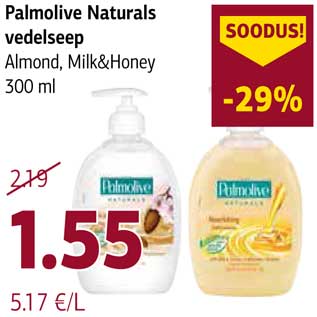 Allahindlus - Palmolive Naturals vedelseep