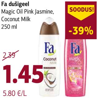 Allahindlus - Fa dušigeel Magic Oil Pink Jasmine, Coconut Milk 250 ml